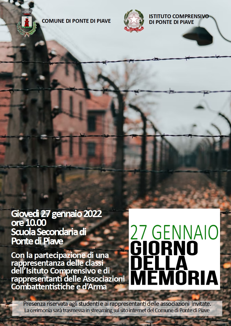 Locandina Giorno della Memoria 2022