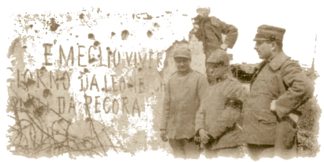 la scritta sul muro conservata al sacrario di fagar&egrave;