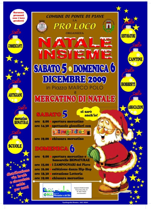 manifesto del mercatino di Natale